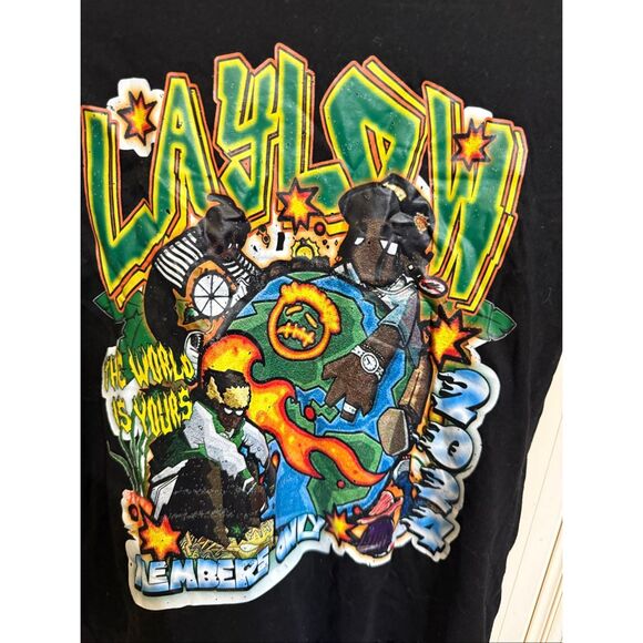 Members Only Men's LayLow Short Sleeve Graphic T-shirt Black Small - Picture 4 of 4